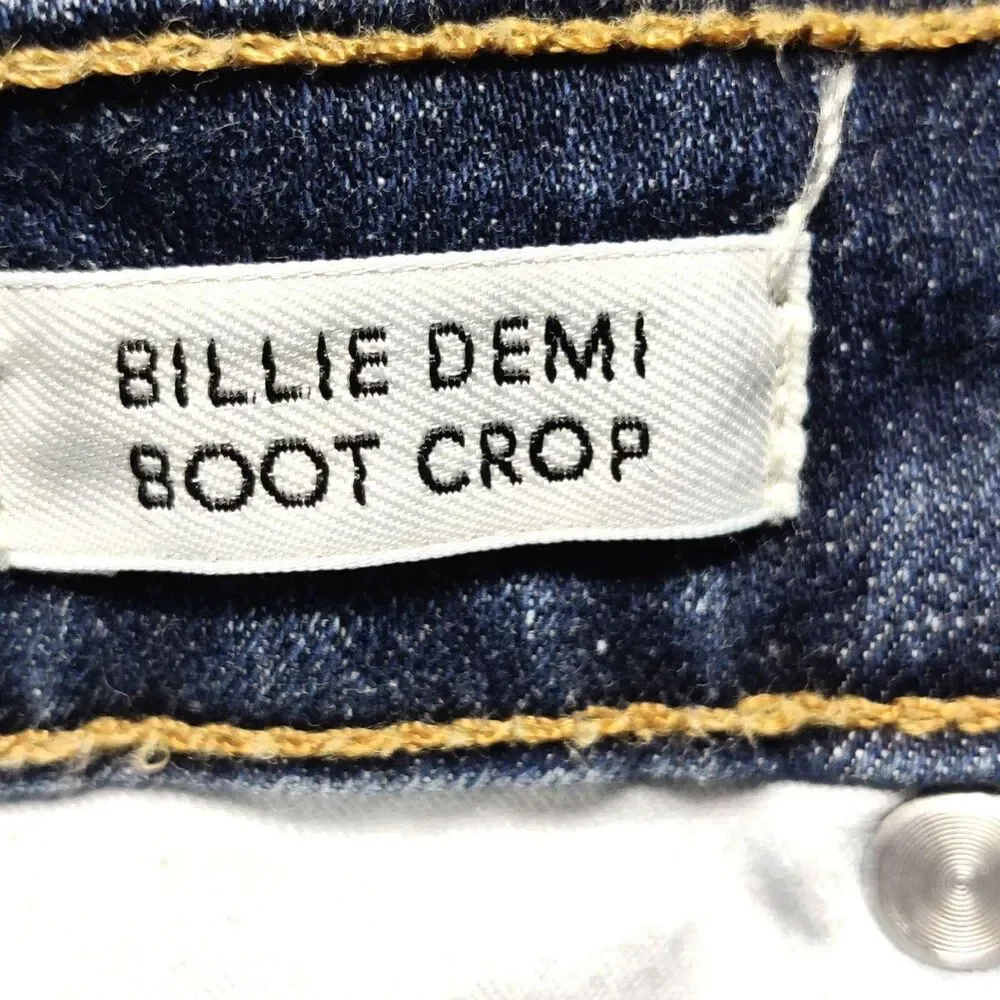 J.Crew Billie Demi Boot Crop Jeans Women's 27 High Rise Dark Wash Stretch Denim